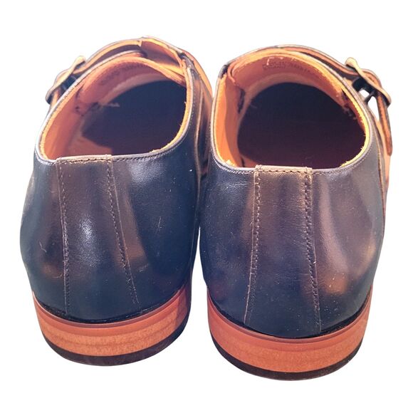 Stacy Adams 2 Tone Oxford Brown Black Single Monk Strap size 10.5 Shoes Slip On main image 9